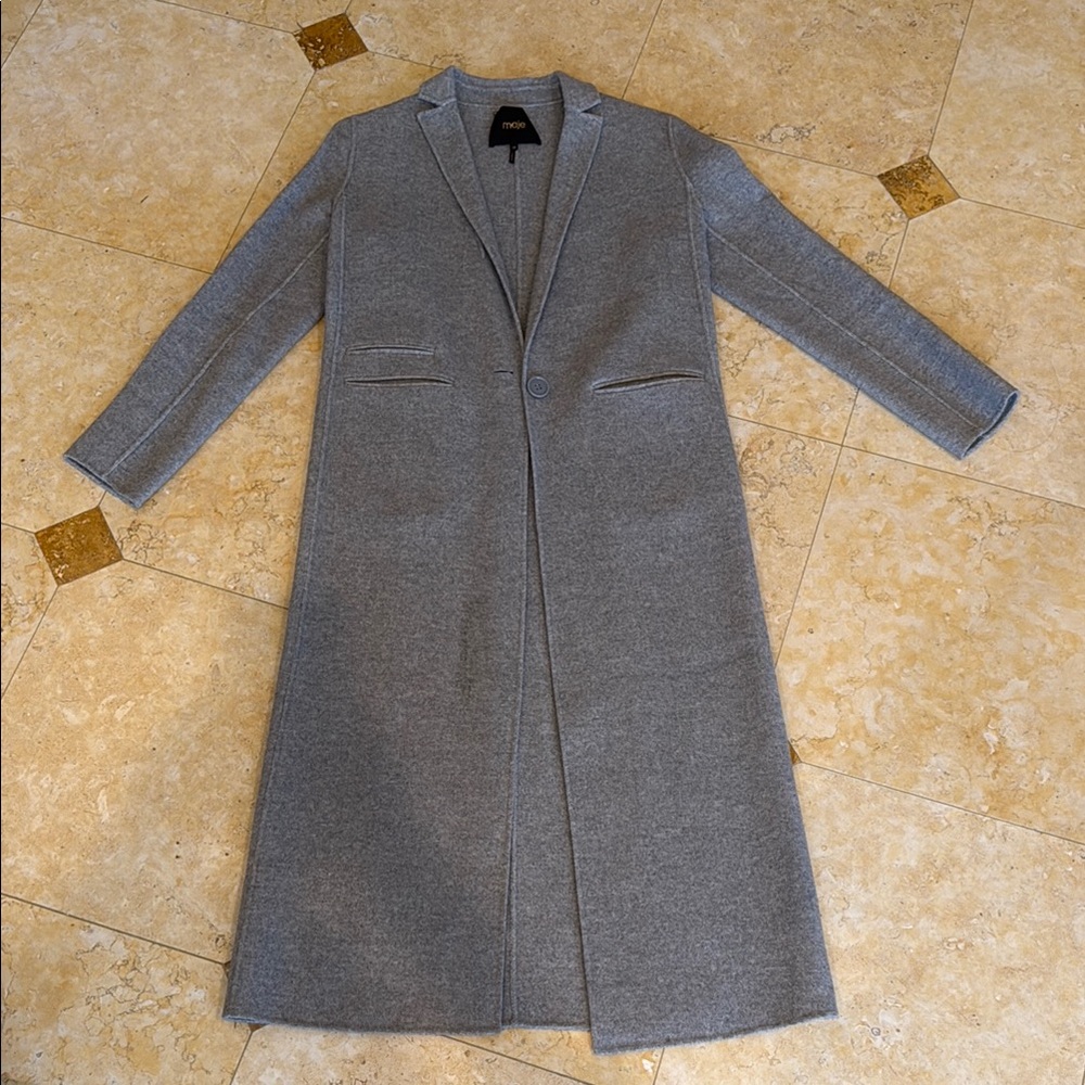 Maje grey long coat